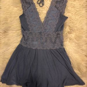 gorgeous lace mesh romper 💜